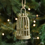 GOLD GLITTER PLASTIC REINDEER CHRISTMAS ORNAMENT_CWMM9750