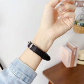 IWATCH8 1 SE TIBETAN SILVER GENUINE LEATHER STRAP_CWWW0071