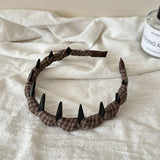 Plaid Wrapped Headband Anti Slip High Top_Cwaha08059