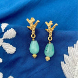 FASHION CORAL OCEAN STAINLESS EARRINGS_CWAJE4978