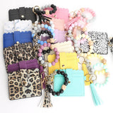 SILICONE BEAD BRACELET CARD BAG TASSEL KEYCHAIN_CWAJE0656