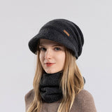 Winter Warm Knitted Hat And Scarf Set_Cwasc1123