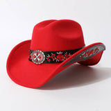 ETHNIC STYLE WESTERN COWBOY FEDORA HAT_CWAH3628