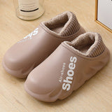 Winter Waterproof Cotton Slippers Warm House Shoes