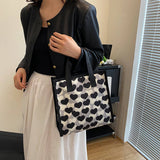 LOVE BLACK AND WHITE CUTE FASHION HANDBAG_CWAB4457