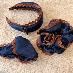 Denim Bow Hair Clip Triangle Claw Autumn Style_Cwaha07976
