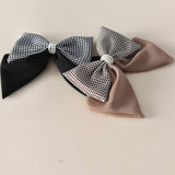 HOUNDSTOOTH FASHION BIG BOW HAIRPIN_CWASC1056