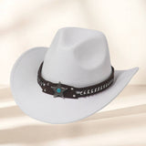 Western Cowboy Hat With Star Ethnic Trim_Cwah3649