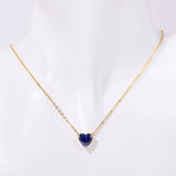 STAINLESS STEEL BIRTHSTONE HEART NECKLACE_CWMM5667