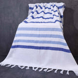 STRIPED TASSEL TOWEL SHAWL TURKISH BEACH WRAP_CWMM7668