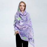 Uv Protection Silk Scarf Floral Beach Shawl_Cwasc0677