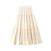 FRESH CHIFFON A LINE SKIRT WITH YOUTHFUL VIBES_CWBMS0354