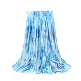 COLOR LINE PRINT SCARF GOLD ACCENT BEACH WRAP_CWASC0686