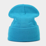 SOLID COLOR KNITTED HAT WITH CUFFS_CWAH1578
