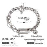 LUXURY HEART OT CLASP CUBAN OVAL CHAIN BRACELET_CWAJE4828