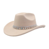 Western Ethnic Wool Fedora Hat For Fall Winter_Cwah04474