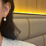 Valentines Day High-End Frosted Heart Earrings