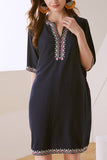 V-Neck Hepburn Slim Retro Dress