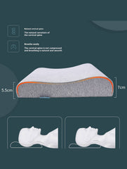 LOW PROFILE WAVE MEMORY FOAM PILLOW 3D DESIGN_CWMM8086