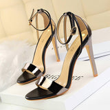 COLOR MATCHING OPEN TOE HOLLOW STILETTO HEELS_CWSHH0041