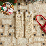 SANTA CLAUS FUZZY CHRISTMAS SOCKS GIFTS FOR WOMEN_CWMS0766
