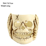 HALLOWEEN SKULL RESIN CANDLE HOLDER DECOR_CWAJE5297
