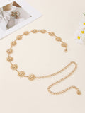 Golden Sunflower Metal Adjustable Waist Chain