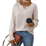 Waffle Round-Neck Solid-Color Knitted T-Shirt