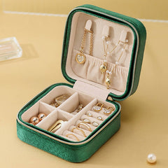 DOUBLE LAYER VELVET JEWELRY BOX STORAGE_CWMM1687