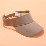 EMBROIDERED LETTER VISOR HAT SUMMER SUNSHADE CAP_CWAH3284