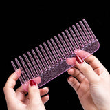Transparent Fine-Toothed Colorful Glitter Comb_Cwmm0929