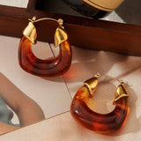 Retro Style Stainless Steel Gold-Plated Earrings_Cwmm3657