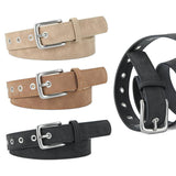 Frosted Textured Pin Buckle Pu Belt