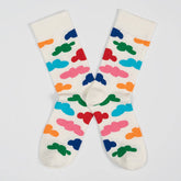 COLORFUL PATTERN COUPLE MID SOCKS_CWMS0199