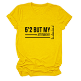 Trendy Graphic Tee Women Short Girl Energy