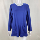 Solid-Color Loose Round-Neck Pocket T-Shirt