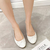 FLAT BOTTOM SOFT LEATHER BOW CASUAL WOMEN SHOES_CWSHF0021