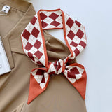 RETRO GEOMETRIC PRINT STRIPED SCARF_CWASC0709