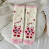 Warm And Cute Polka Dot Home Sleeping Socks_Cwms1056
