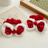 8Pcs Xmas Plush Hair Scrunchies Jingle Bells_Cwaha07590