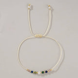 White Crystal Combination Beaded Bracelet_Cwab4625