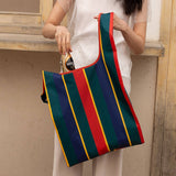 FOLDING DOUBLE SHOPPING BAG LARGE HANDBAG_CWAB1818