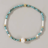 Zebra Camouflage Rice Pearl Single Pearl Bracelet_Cwmm3865