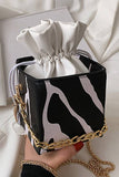 Chain Small Square Box Bucket Makeup Bag_Cwab347
