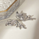 STAINLESS STEEL SWEET GOTHIC 3D BUTTERFLY EARRINGS_CWASC1688