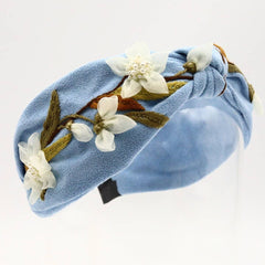 Vintage Handcrafted Pearl White Flower Headband_Cwmm6127