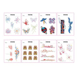 CUTE DOODLE TATTOO STICKERS COLORFUL FIREWORK SET_CWMM8357