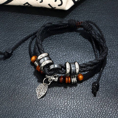 FASHIONABLE AND CREATIVE LEAF PENDANT BRACELET_CWMM4458