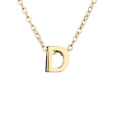 FASHION MIRROR POLISHED GOLD LETTER NECKLACE_CWMM5590