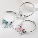 STAINLESS STEEL BRACELET WITH MERMAID TAIL HEART_CWMM8571